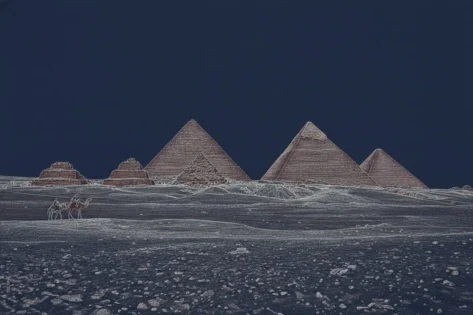 Piramides de Guiza Egipto, vista del conjunto arqueológico