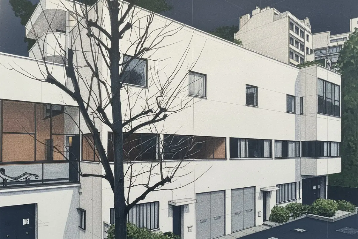 Le Corbusier Maison La Roche Jeanneret vista lateral