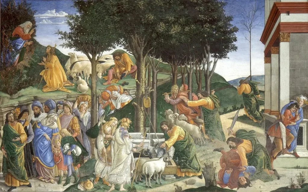 Botticelli en la sixtina Prove di Mosè
