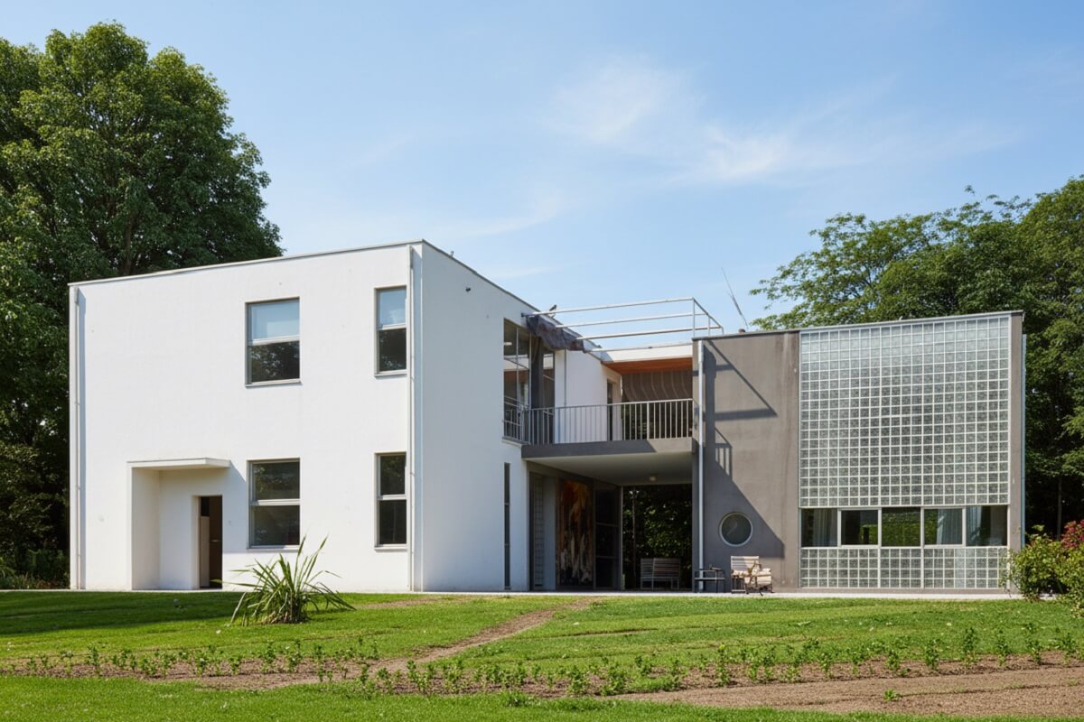 Terragni casa para artista junto al lago, render