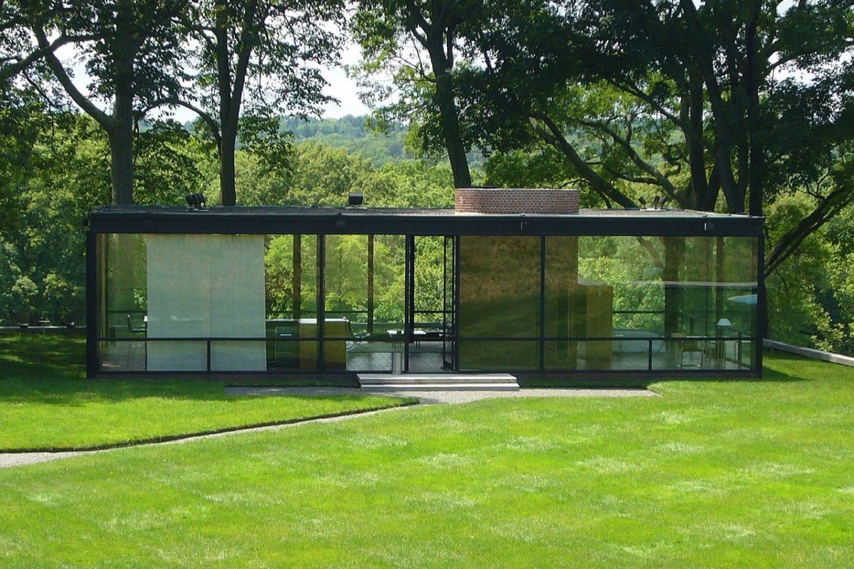 Philip Johnson Glass House. Foto Staib Wikimedia Commons