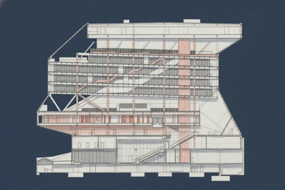 Biblioteca Publica de Seattle, espiral de libros sección