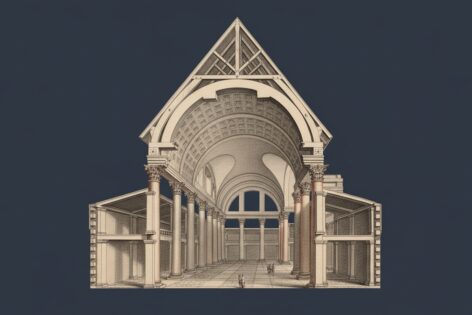 Claude Perrault, Basílica de Fano, sección