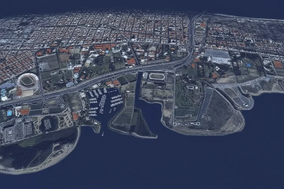 Expansión urbana sobre dominio hidrico sobre costanera norte