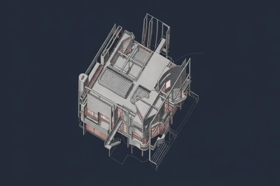Snyderman house axonometrica
