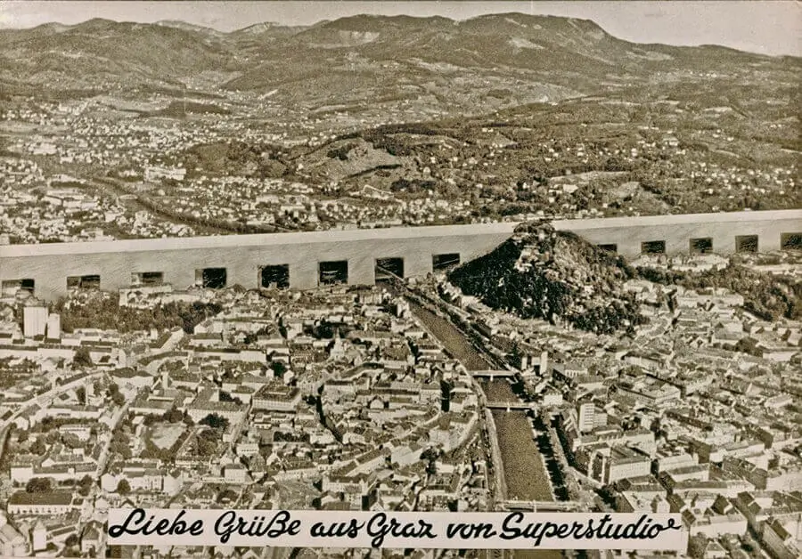 Figura 2b Superstudio, Modello Architettonico di una Urbanizaciones Totale, Graz,