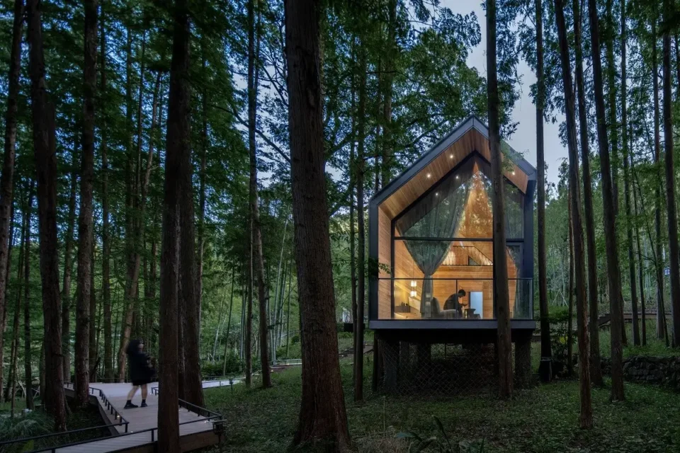 Hotel Bosque Dongmingshan Senyu cabañas sumergidas