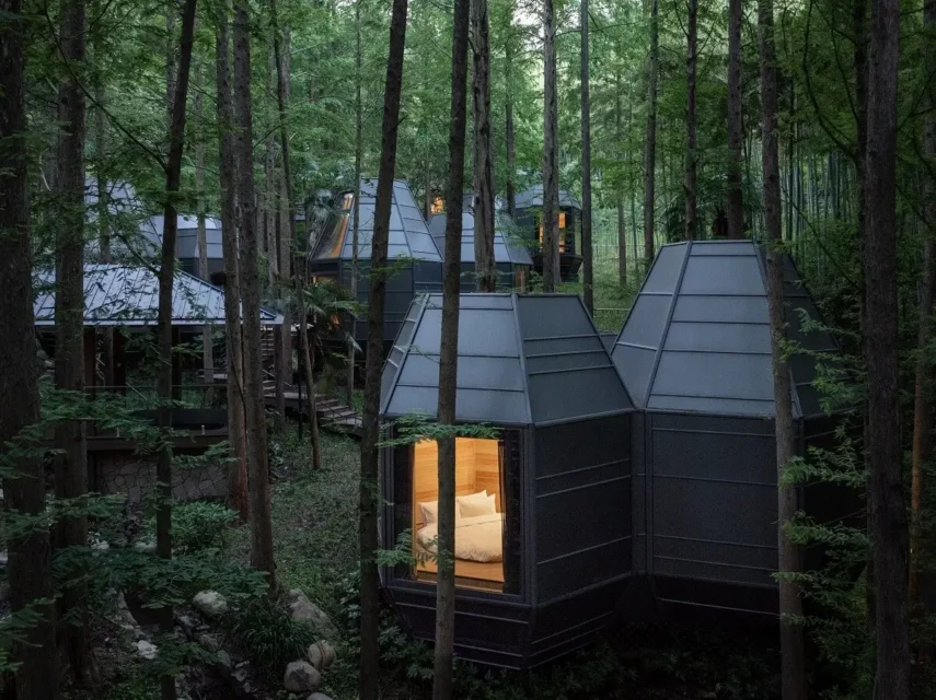 Hotel Bosque Dongmingshan Senyu cabinas suspendidas