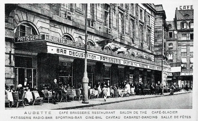 Cafe Aubette foto de epoca fachada