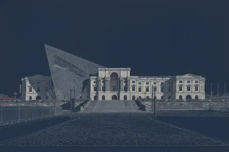 Daniel Libeskind, Museo de Historia Militar de Dresde la explanada de acceso