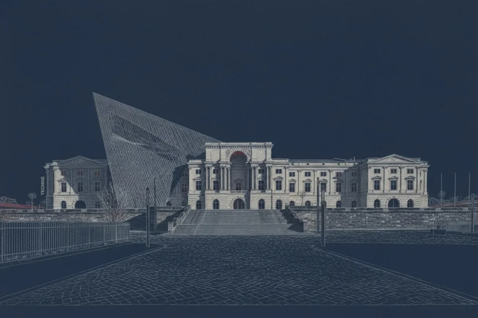Daniel Libeskind, Museo de Historia Militar de Dresde la explanada de acceso