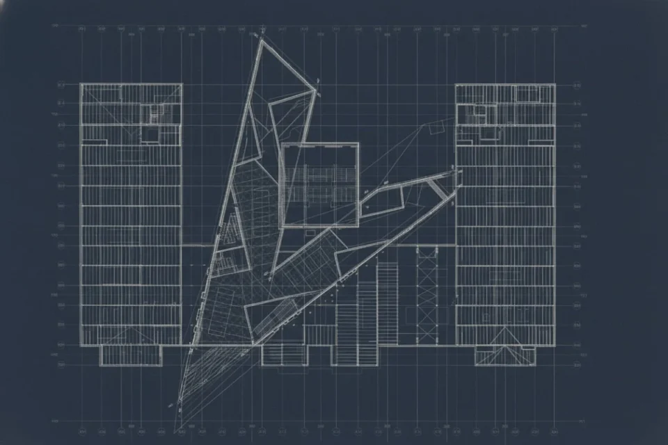 Daniel Libeskind, Museo de Historia Militar de Dresde plano planta primera
