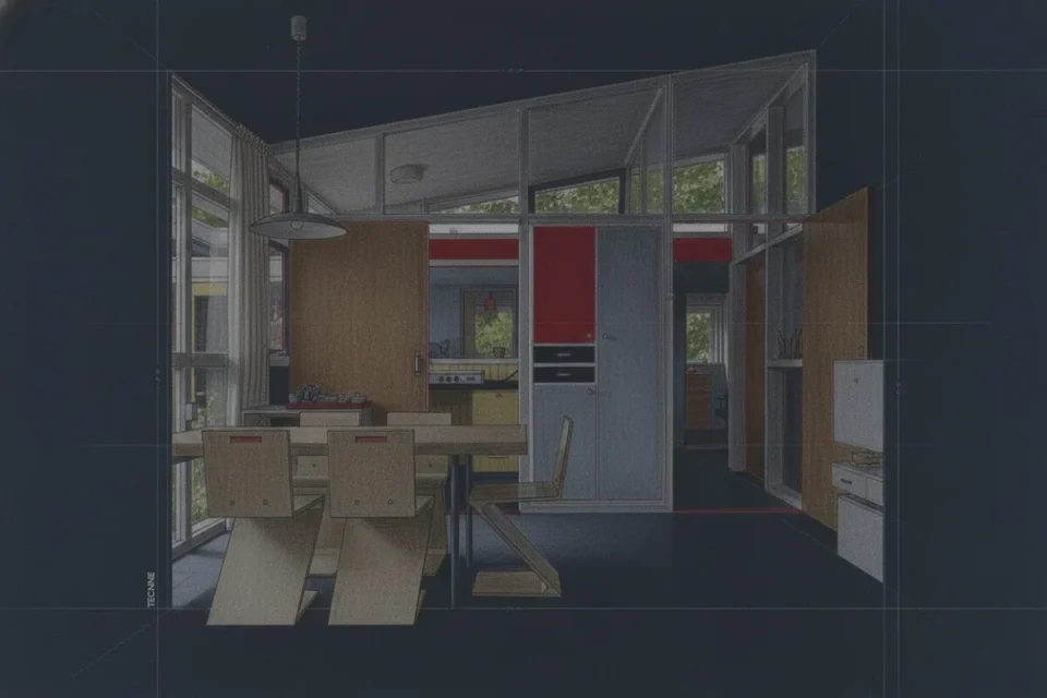 Gerrit Rietveld, Casa Slegers vista interior