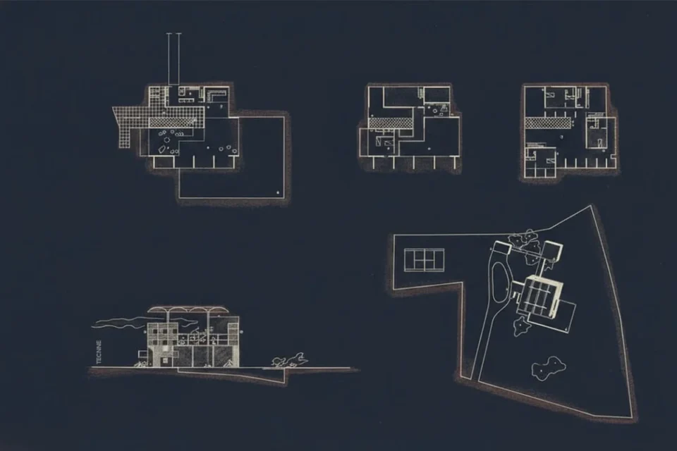 Le Corbusier Villa Chimanbhai plano de plantas
