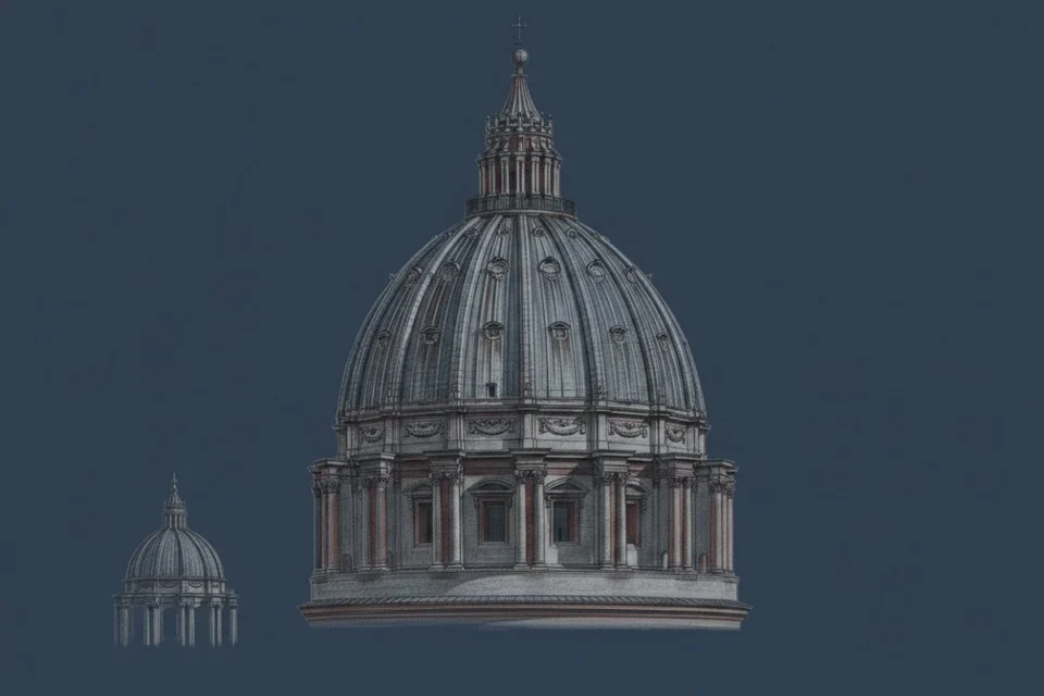 Miguel Angel, cupula de San Pedro en Roma