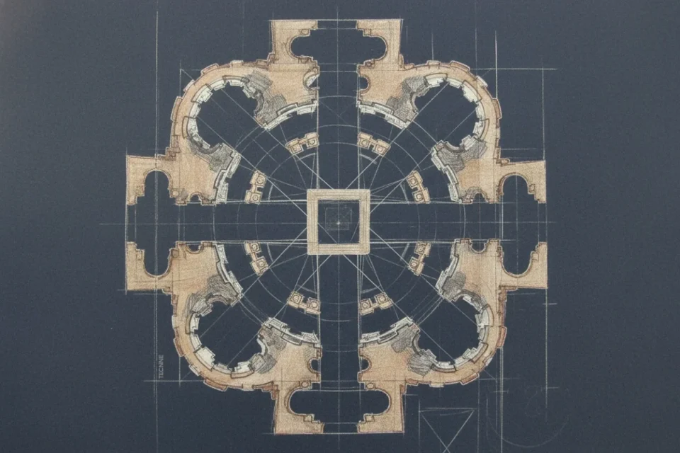 Miguel Angel, diseño para San Giovanni dei Fiorentini