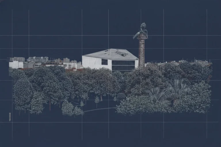 Rem Koolhaas OMA, Casa da Musica Oporto vista desde la ciudad