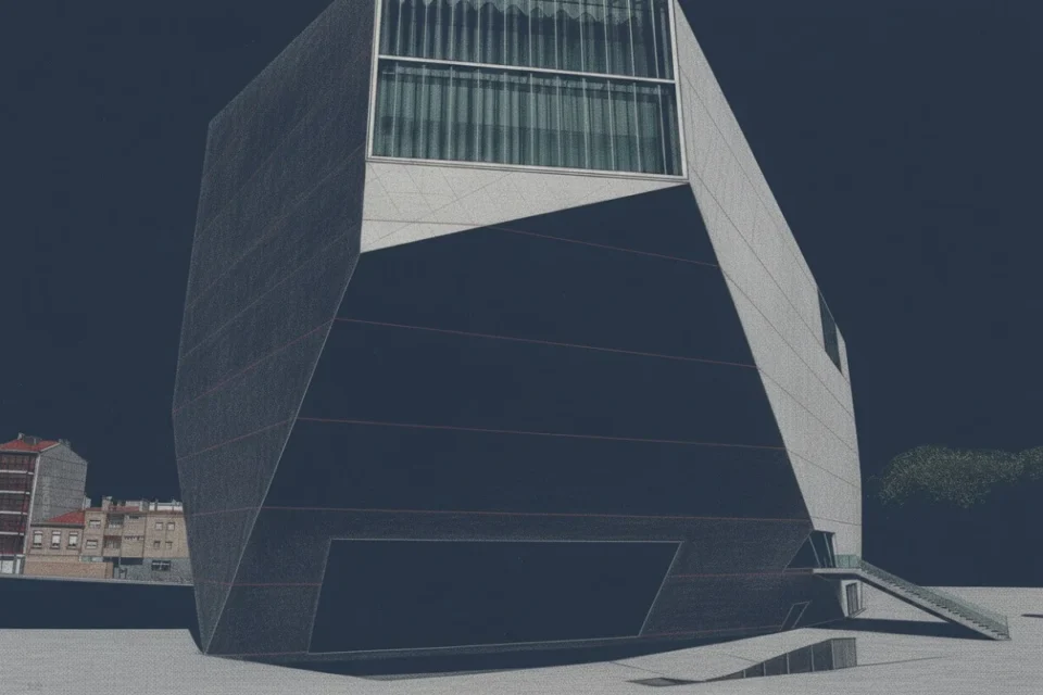 Rem Koolhaas OMA, Casa da Musica Oporto. vista frontal