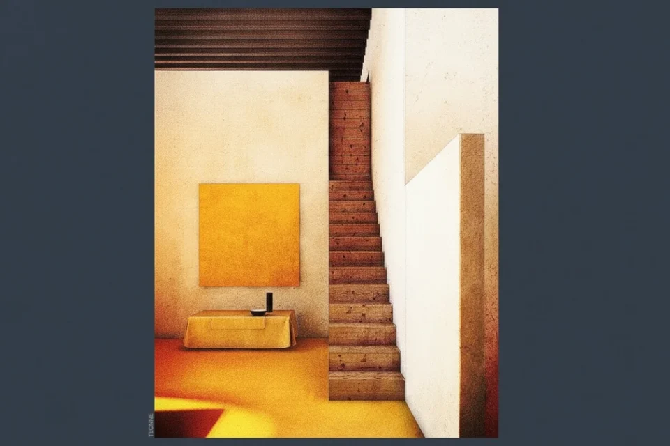 Casa Estudio Luis Barragan, interior escalera