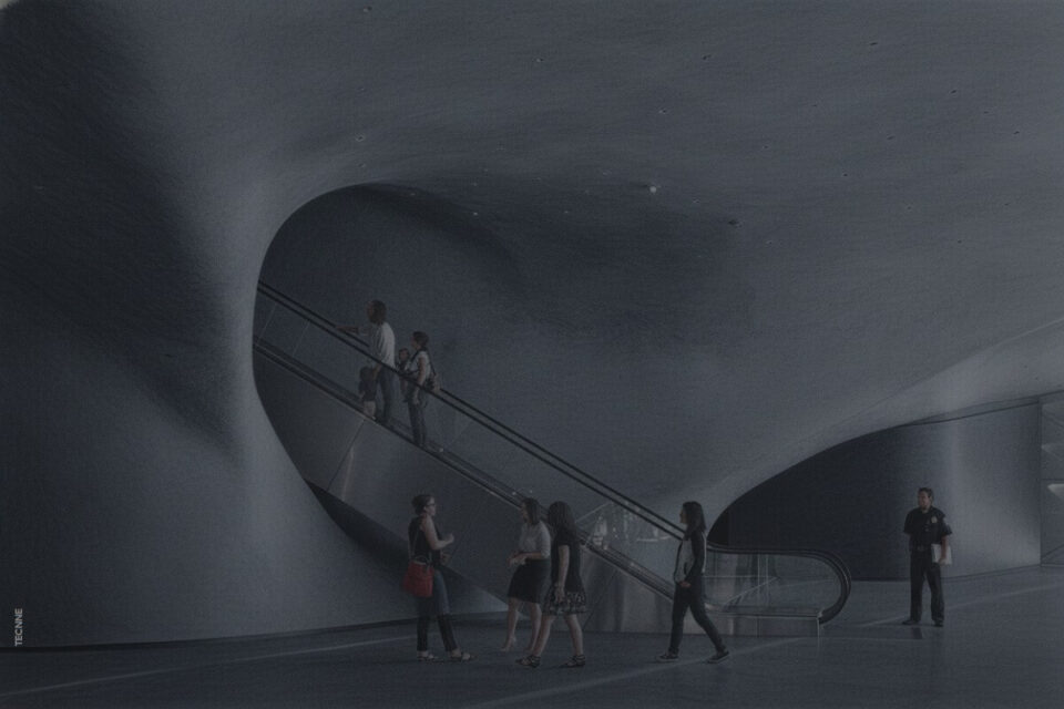 Diller Scofidio y Renfro, The Broad, vista interior al acceso