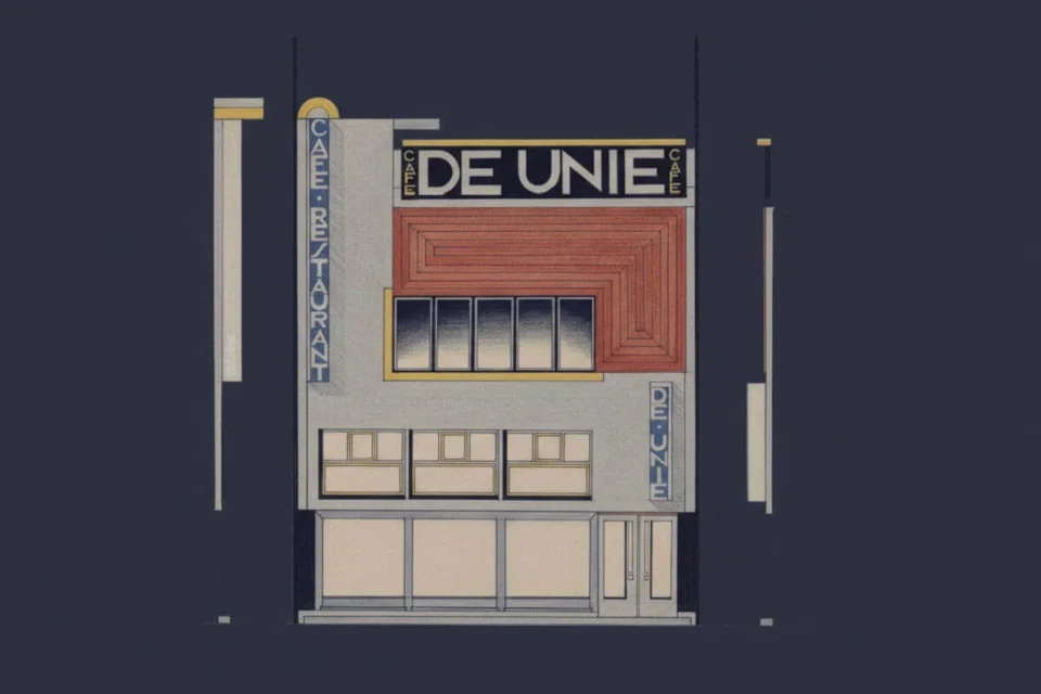Fachada del Cafe De Unie, johannes Oud