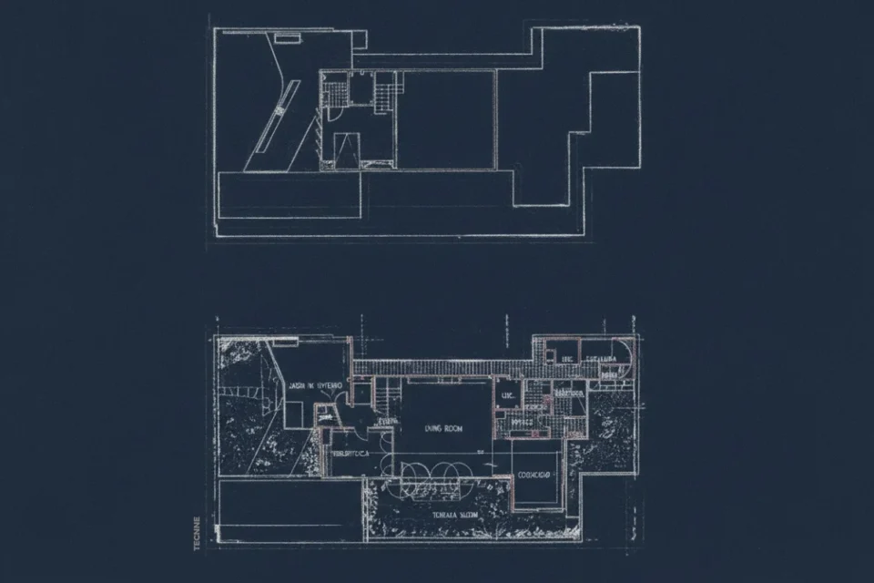 Ferrari Hardoy y Kurchan, Edificio Los Eucaliptus, plano de plantas 9 y