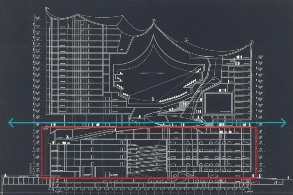 Herzog y de Meuron, Filarmonica de Elba seccion