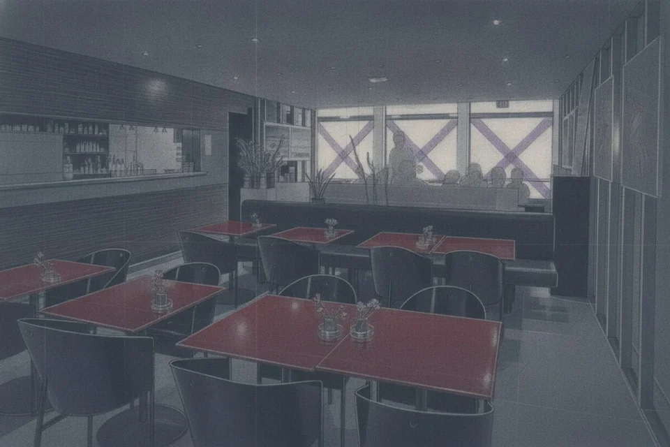 Johannes Oud, Café De Unie, detalles del interior