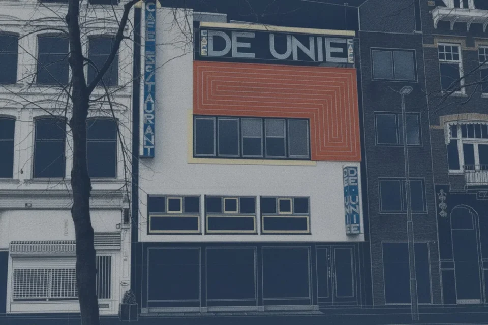 Johannes Oud, Cafe De Unie, elevacion de calle