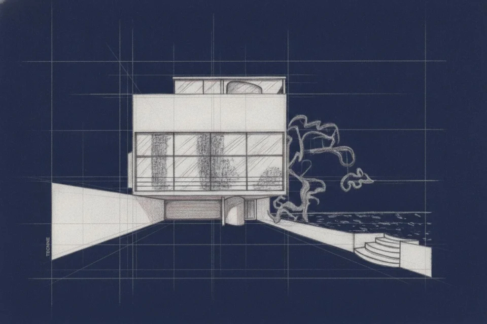 Le Corbusier, Casa Julian Martinez bosquejo