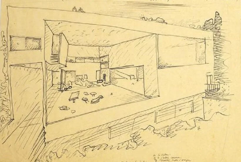 Le Corbusier Villa Ocampo perspectiva tecnne