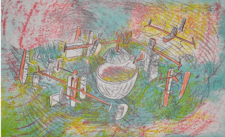 Roberto Matta, El espacio de la especie - Interrogatorio humano