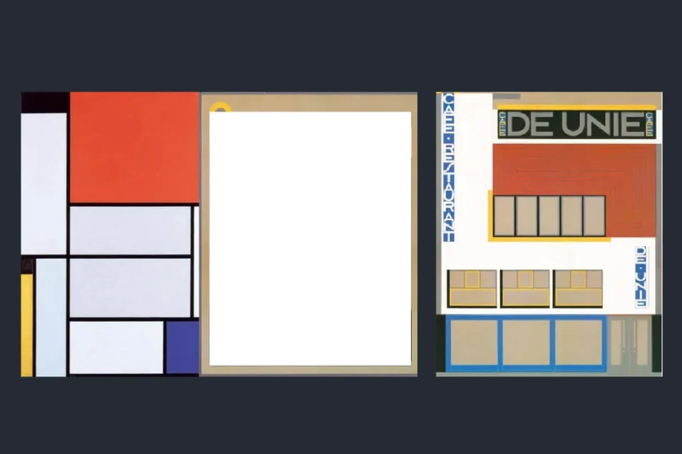 Tableau I Mondrian 1921 Cafe De Unie Oud