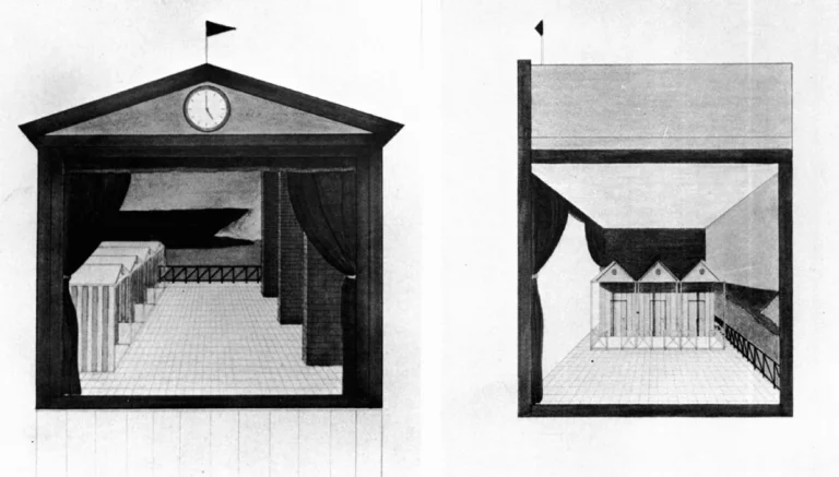 Aldo Rossi Teatrino Cientifico Gianni Braghieri cuarta escena © Eredi Aldo Rossi
