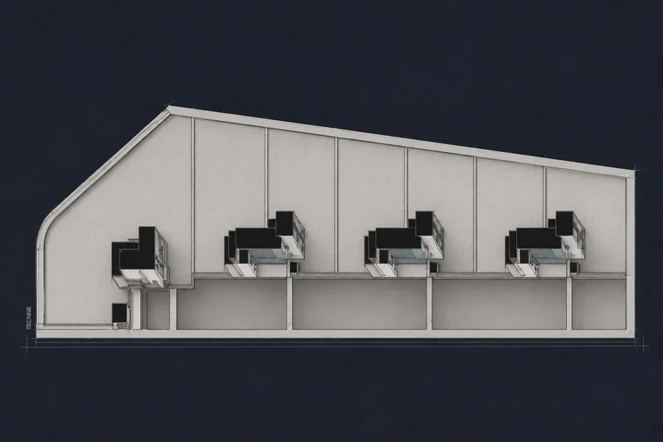 Bauhaus, Casa de los Maestros Reconstrucción, planta de conjunto