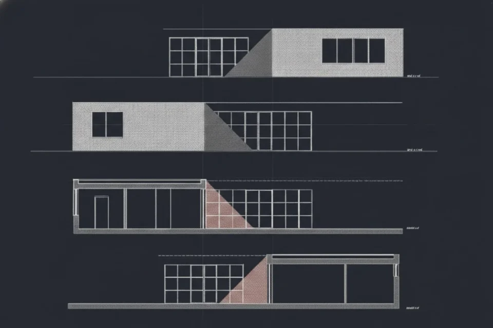 Mies Van Der Rohe, Casa Lemke plano vistas