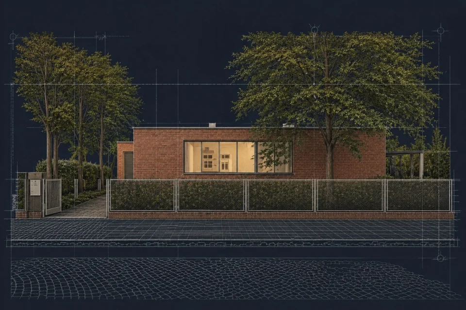 Mies Van Der Rohe, Casa Lemke vista principal