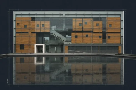 Steven Holl, Lewis Arts Complex, Princeton University, vista fachada