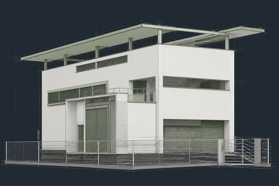 Villa Bianca Giuseppe Terragni, vista lateral modificada