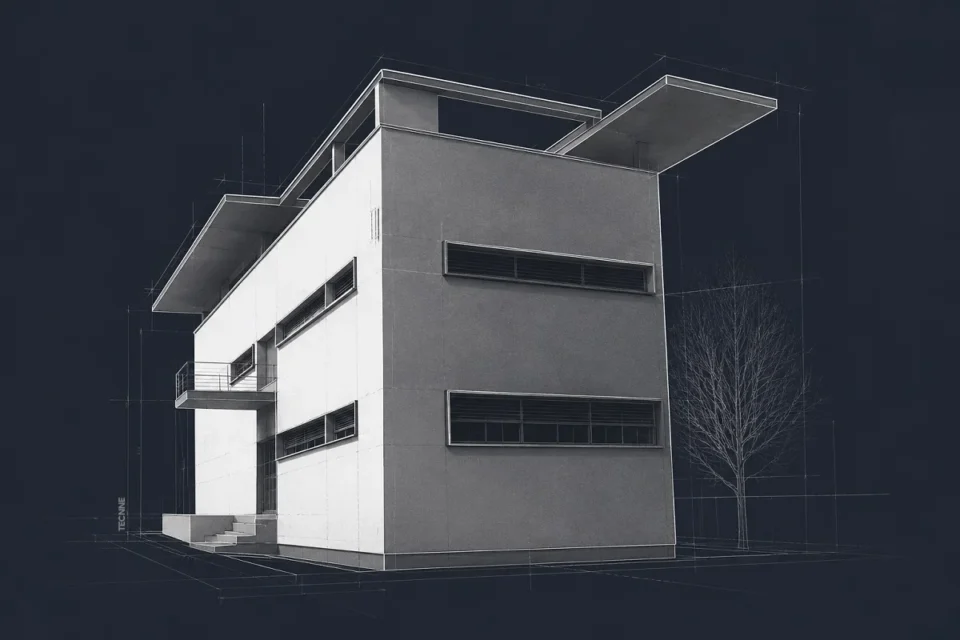Villa Bianca Giuseppe Terragni, vista posterior