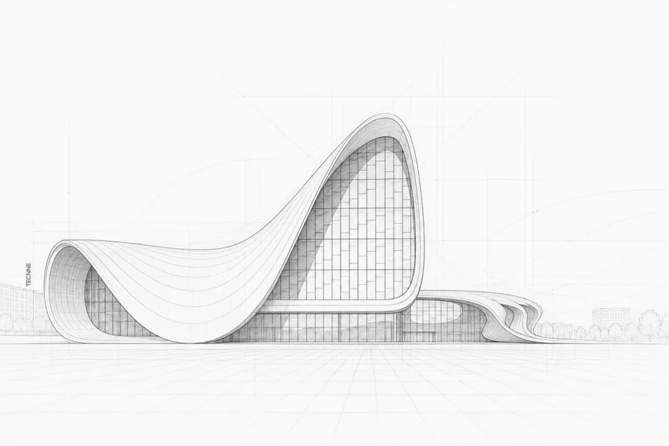 Zaha Hadid, Centro Heydar Aliyev dibujo