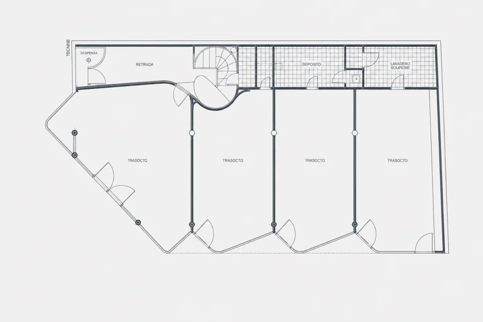 Antonio Bonet, Ricardo Vera Barros, Abel López Chas. Casa de Estudios para Artistas, Buenos Aires 1939 1 planta baja