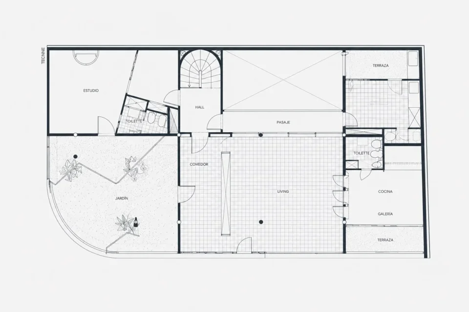 Antonio Bonet, Ricardo Vera Barros, Abel López Chas. Casa de Estudios para Artistas, Buenos Aires 1939 4 segundo piso