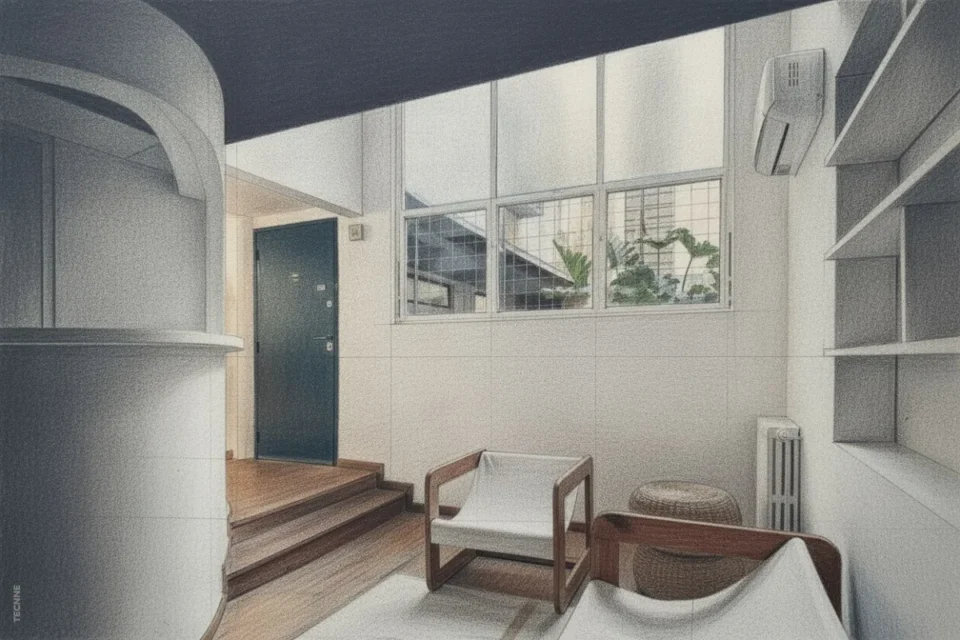 Antonio Bonet, Ricardo Ve ra Barros, Abel López Chas. Casa de Estudios para Artistas, acceso interior Buenos Aires 1939 i