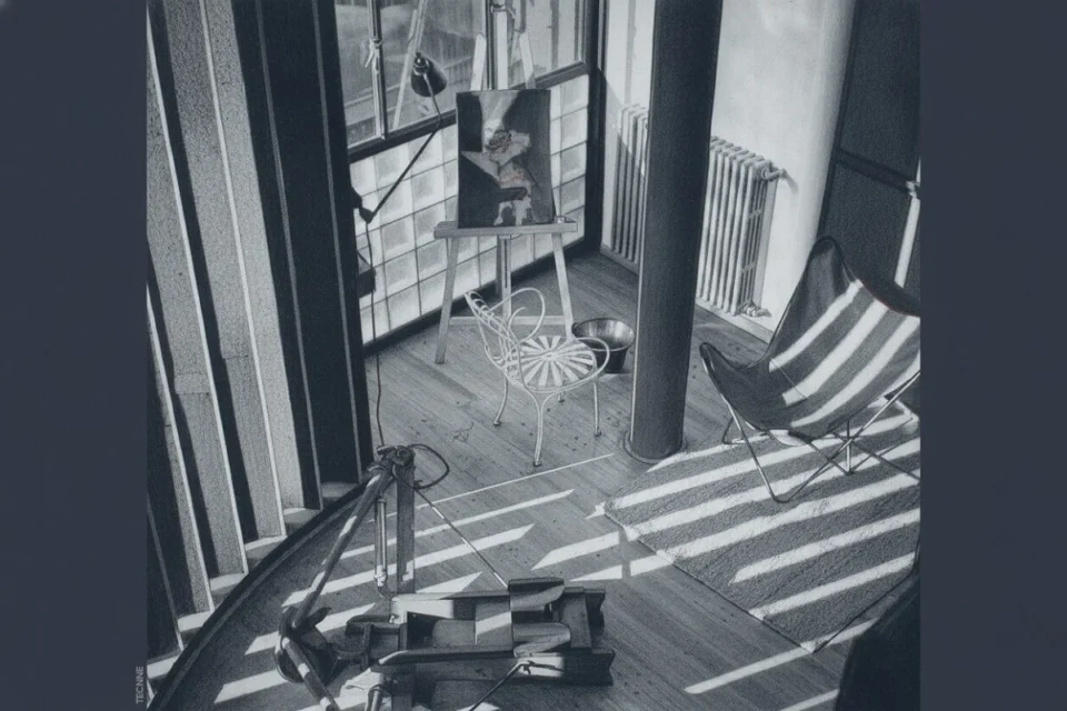 Antonio Bonet, Ricardo Ve ra Barros, Abel López Chas. Casa de Estudios para Artistas, interior, Buenos Aires