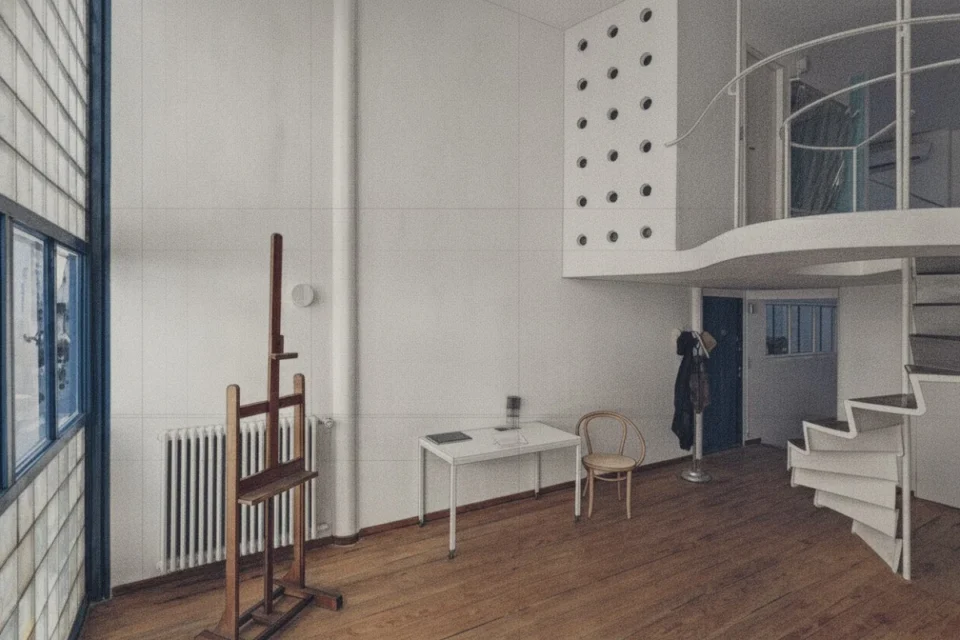 Antonio Bonet, Ricardo Ve ra Barros, Abel López Chas. Casa de Estudios para Artistas, interior Buenos Aires 1939 i