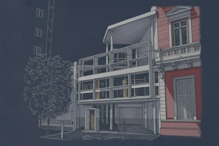 Casa Curutchet, implantacion entre medianeras