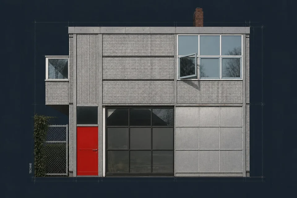 Gerrit Rietveld, Casa del Chofer, Vista frente