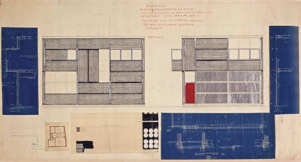 Gerrit Rietveld, Casa del Chofer, planos