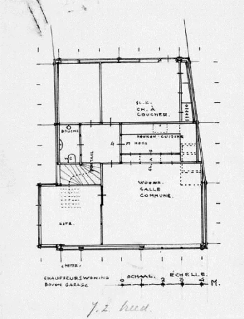 Gerrit Rietveld, Casa del Chofer, planos